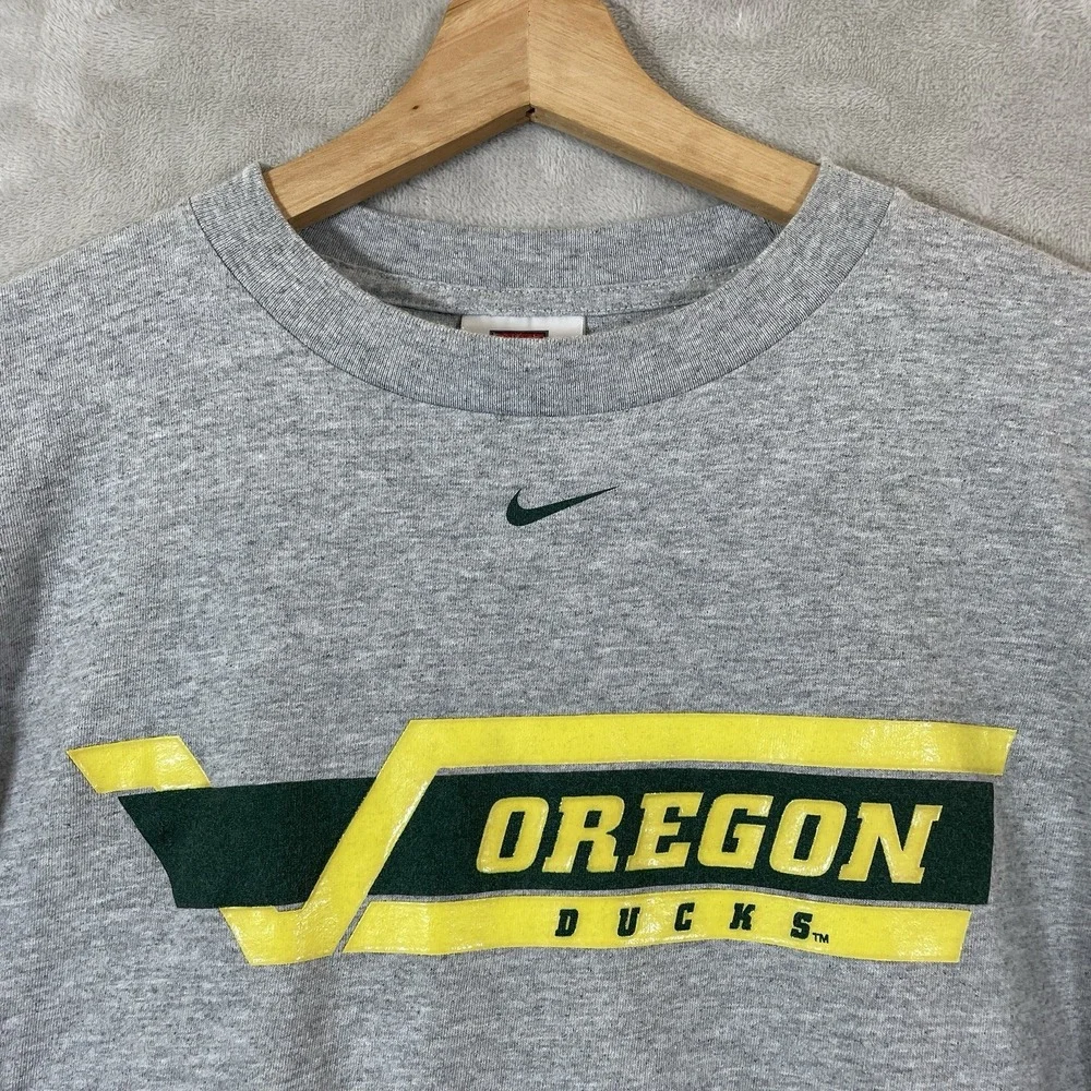 Vtg 90s Nike Center Swoosh Long Sleeve Tshirt Mens Large Y2K Oregon Ducks UO